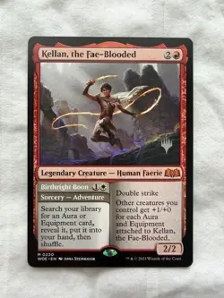 Kellan, the Fae-Blooded Promo Pack: Wilds of Eldraine Mythic Magic the Gathering - Image 1
