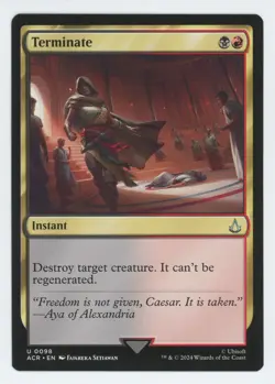 x4 Terminate - 0098 - Assassin's Creed - MTG - U - Regular - Image 1