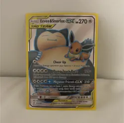 The Pokemon Company Eevee & Snorlax GX Full Art TAG TEAM Holo 171/181 Sm-Team Up - Image 1