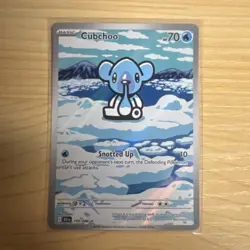 Pokemon Cubchoo 109/086 SV: Black Bolt Holo Illustration Rare 70HP - Image 1