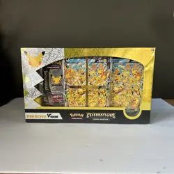 Pokemon Celebrations Pikachu V-Union Collection Box 25th Anniversary 820650809156 - Image 1