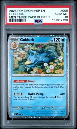 2025 POKEMON MEP EN-ME BLACK STAR PROMO #008 GOLDUCK PSA 10 - Image 1