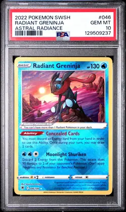PSA 10 Radiant Greninja #046 Pokemon SWSH Astral Radiance English 2022 - Image 1