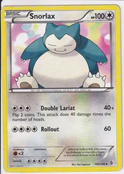 Pokemon TCG Snorlax Boundaries Crossed 109/149 Regular Uncommon - Image 1