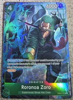 One Piece Roronoa Zoro Alt Art R PRB-02 English - Image 1