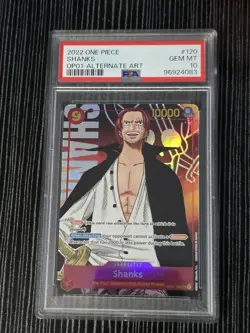 Shanks OP01-120 SEC Romance Dawn One Piece CCG Alternate Art English - Image 1