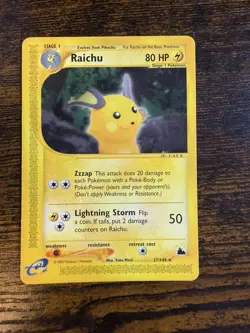Raichu Skyridge Regular Card 27/144 LP Condition English - Image 1