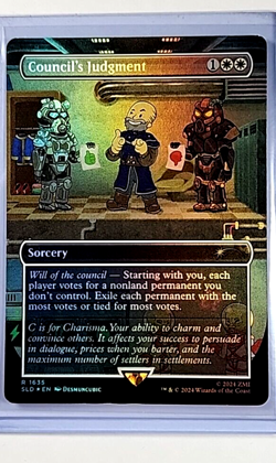 2024 MTG Magic the Gathering Secret Lair Rainbow Foil Fallout Councils Judgment - Image 1