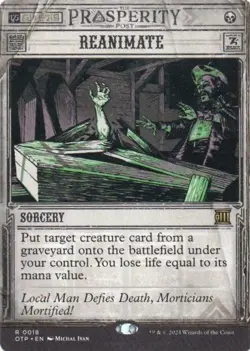 MTG: Outlaws of Thunder Junction: Breaking News: Reanimate: LP Condition - Image 1