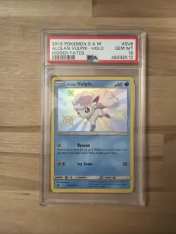 Pokemon Alolan Vulpix Shiny Hidden Fates SV8/SV94 PSA 10 Gem Mint TCG - Image 1