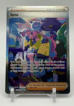 Pokemon TCG Iono 237/091 Special Illustration Rare Paldean Fates - Image 1