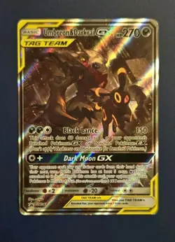 Umbreon & Darkrai GX - HP (Small Crease) - SM241 Holo Black Star Promo - Pokemon - Image 1