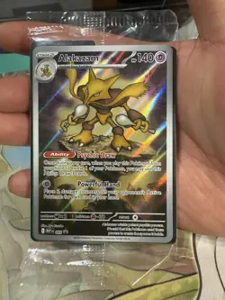 *ACTUALLY SEALED* Pokemon TCG Mega Evolutions Alakazam #009 Black Star Promo - Image 1