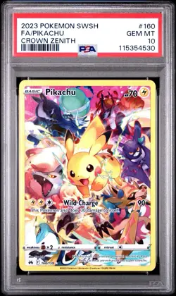 Pokemon Pikachu 160/159 Crown Zenith Secret Rare Full Art Holo PSA 10 - Image 1
