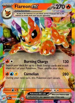 Flareon ex 014/131 Double Rare Prismatic Evolutions Pokemon TCG (SKU 1-4) - Image 1
