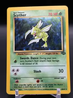 Pokemon TCG Scyther Jungle 10/64 Holo Unlimited Holo Rare - Image 3