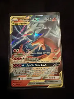 Pokemon Reshiram & Charizard GX TAG TEAM Ultra Rare Holo SM-Unbroken Bonds 20/2. - Image 1