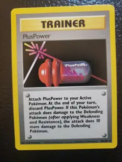 Pokemon SHADOWLESS Base Set UN-COMMON PlusPower 84/102 - Played (PL) Condition - Image 1