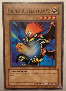 1x Yugioh Fiend Reflection #2 LOB-021 Common Mint/Near Mint - Image 1