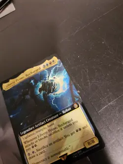 MTG Liberty Prime, Recharged Extended Art Surge Foil Error Card Misprint Stamp - Image 3