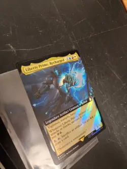 MTG Liberty Prime, Recharged Extended Art Surge Foil Error Card Misprint Stamp - Image 4