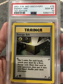 (7 Slab) 2001 Pokemon Neo Discovery 1st Edition Energy Ark 75/75 PSA 10 For Matc - Image 3
