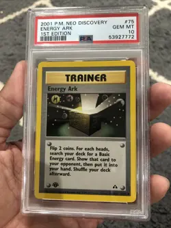 (7 Slab) 2001 Pokemon Neo Discovery 1st Edition Energy Ark 75/75 PSA 10 For Matc - Image 4