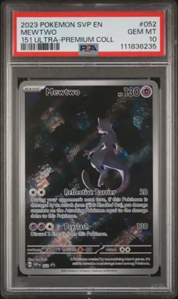 Mewtwo 052 PSA 10 Gem Mint 💎 Pokemon 151 Ultra Premium Collection Promo - Image 1