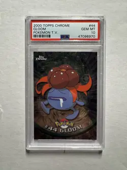 Gloom 2000 Topps Chrome Pokemon T.V. TV #44 PSA 10 Gem Mint - Image 1