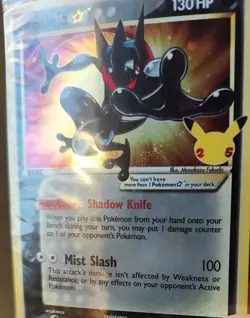 Greninja Gold Star SEALED Promo SWSH144 Pokemon Holo Celebrations w/ SWIRL 💫💫 - Image 2