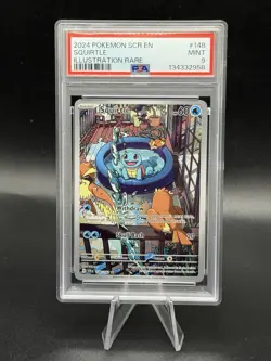 2024 POKEMON SCR EN-STELLAR CROWN ILLUSTRATION RARE #148 SQUIRTLE PSA 9 - Image 1