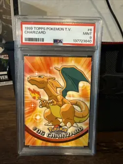 1999 Topps Pokemon TV Charizard #6 PSA 9 - Image 1