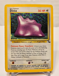 Ditto 3/62 Holo Rare Unlimited Fossil Pokemon 1304 - Image 1