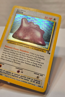 Ditto 3/62 Holo Rare Unlimited Fossil Pokemon 1304 - Image 3