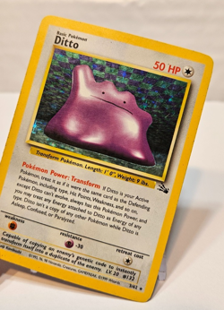 Ditto 3/62 Holo Rare Unlimited Fossil Pokemon 1304 - Image 4