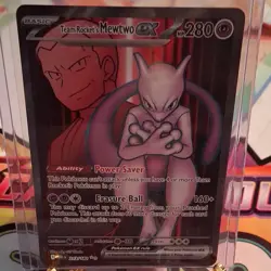 Pokemon TCG Team Rocket's Mewtwo ex 213/182 sv10 Holo Ultra Rare EX - Image 1