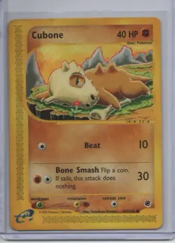 Pokemon Expedition Cubone 103/165 MP Common Vintage E-Reader - Image 1