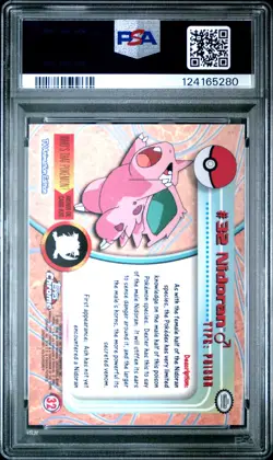 2000 TOPPS CHROME POKEMON T.V. #32 NIDORAN PSA 10 - Image 2