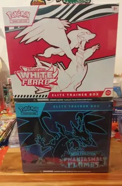 Pokemon Phantasmal Flames and White Flare ETB Lot - Image 1