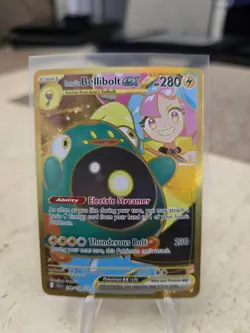 Iono's Bellibolt EX 188/159 Gold Hyper Rare Pokemon TCG Journey Together - Image 1