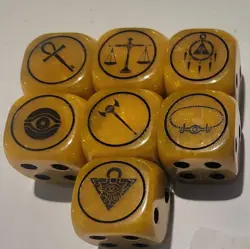 Yugioh YCS/WCQ SECRET CHASE Millenium Items Dice Complete Set! 7 Dice NM! - Image 1