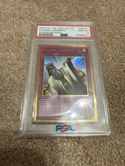 2020 YuGiOh PSA 10 Gem Mint Solemn Judgment MAGO-EN051 Maximum Gold 1st Edition - Image 1
