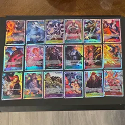 One Piece Tcg Card Lot of Ace/Sabo Illust. promo & 100 SR's. Matching lot 35 SRs - Image 1
