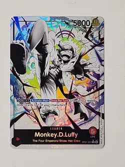 One Piece TCG English ST21-001 Monkey D Luffy Leader Alt Art Parallel - Image 1