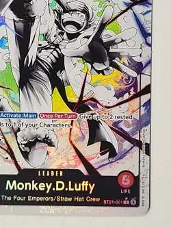 One Piece TCG English ST21-001 Monkey D Luffy Leader Alt Art Parallel - Image 5