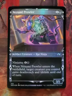 MTG Card: Nezumi Prowler (Kamigawa: Neon Dynasty) SHOWCASE FOIL - Image 1
