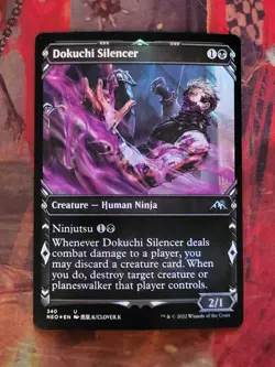 MTG Card: Dokuchi Silencer (Kamigawa: Neon Dynasty) SHOWCASE FOIL - Image 1