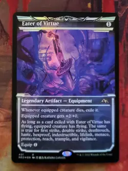 MTG Card : Eater of Virtue (Kamigawa: Neon Dynasty ) SHOWCASE FOIL - Image 1