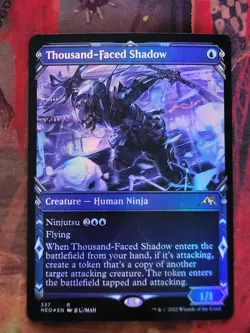 MTG Card: Thousand-Faced Shadow (Kamigawa: Neon Dynasty) SHOWCASE FOIL - Image 1