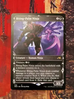 MTG Card: Biting-Palm Ninja (Kamigawa: Neon Dynasty) SHOWCASE - Image 1